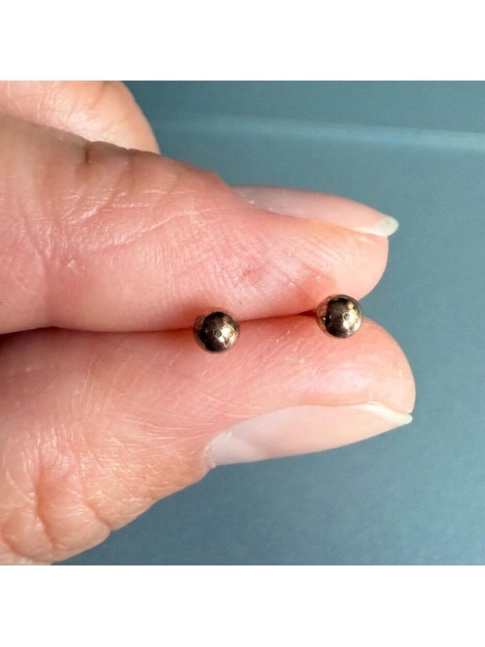 10k Rose & Yellow Gold Mistletoe Stud Earrings With Removable Leaves Bla… - Picture 6 of 8